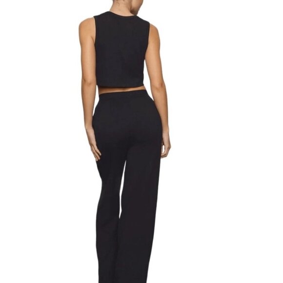 Skims Boyfriend Loose Pant Onyx Black Size M NWT MSRP $68 - Picture 5 of 7